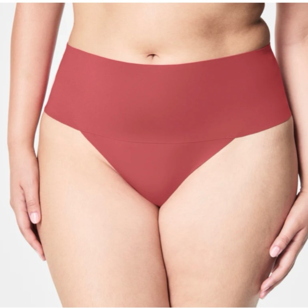 SPANX Ecocare Seamless‎ Shaping Thong. Wild Rose. 1X